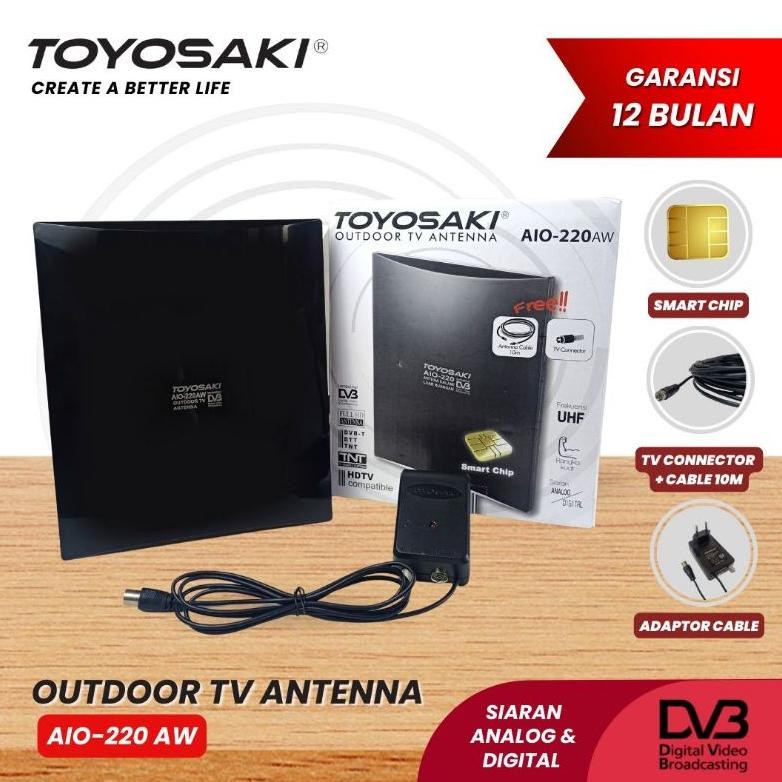 9.9 Gfd-12 Antena Toyosaki Aio-220 Dengan Chip Cerdas Dan Kabel 10M Murah Jk-54