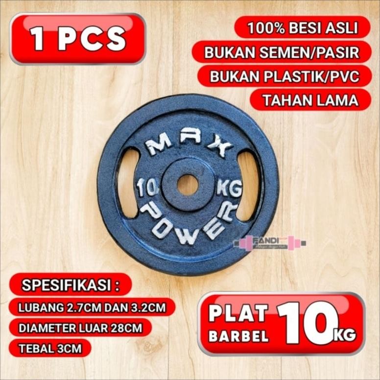 Plat Barbel 10Kg / Dumbbell 10Kg - Pemberat Barbel 10Kg