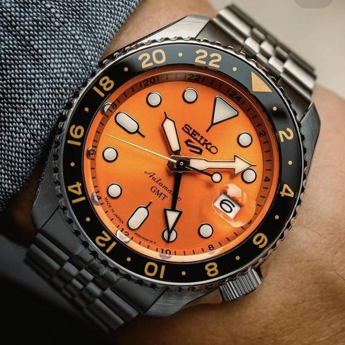 Ready  Seiko 5 Sports SSK005K1 'Mikan Orange' Automatic GMT Original SSK005
