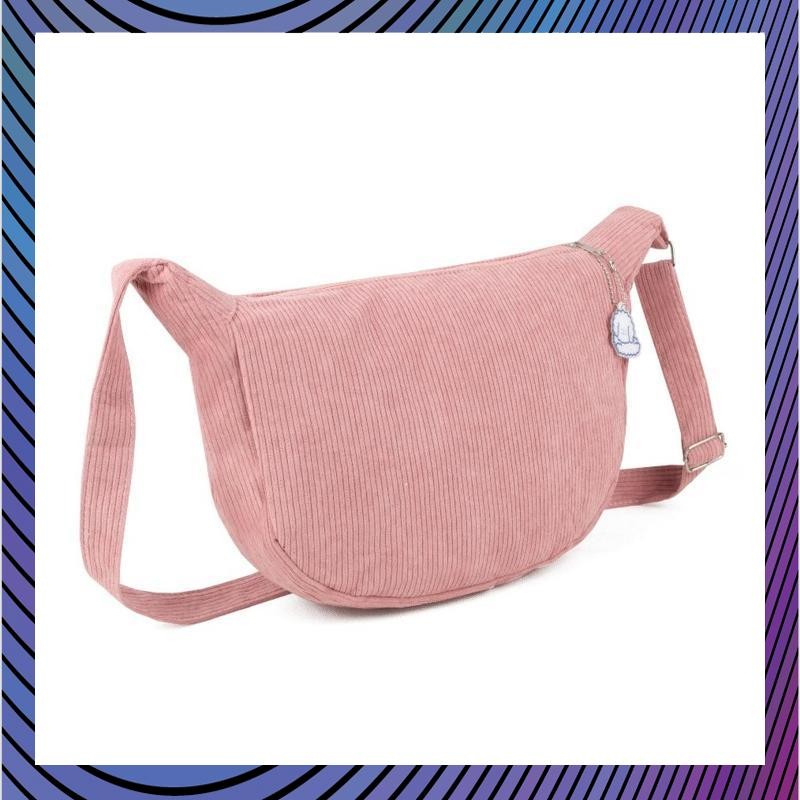 Diskon Gede Tas Selempang Bahu Wanita Kurduroi / Sling Bag / Wanita Tas Corduroy / TFW 0255 YOV-86