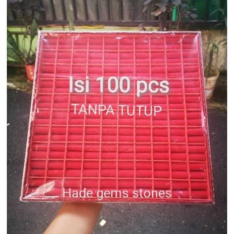 Kotak Cincin Batu Akik Isi 100 Tanpa Tutup
