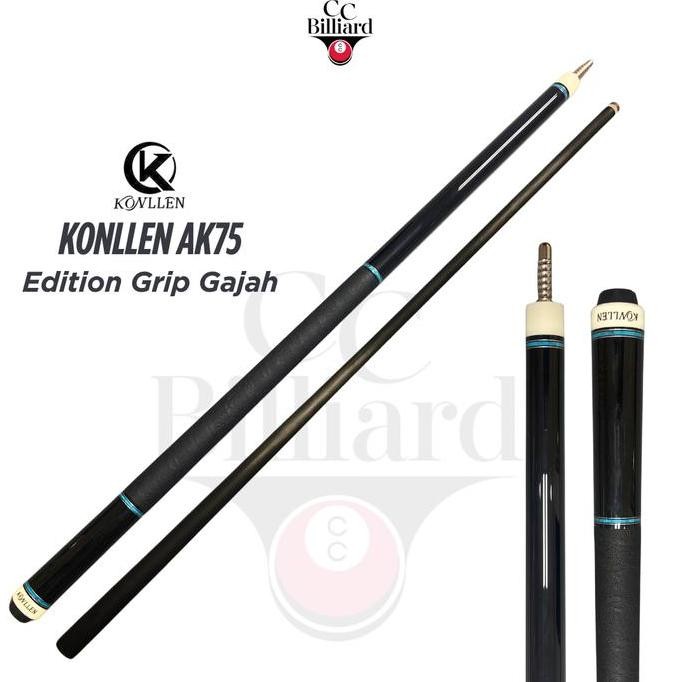 Stick Billiard Carbon Konllen AK-75 Grip Gajah Stik Billiard