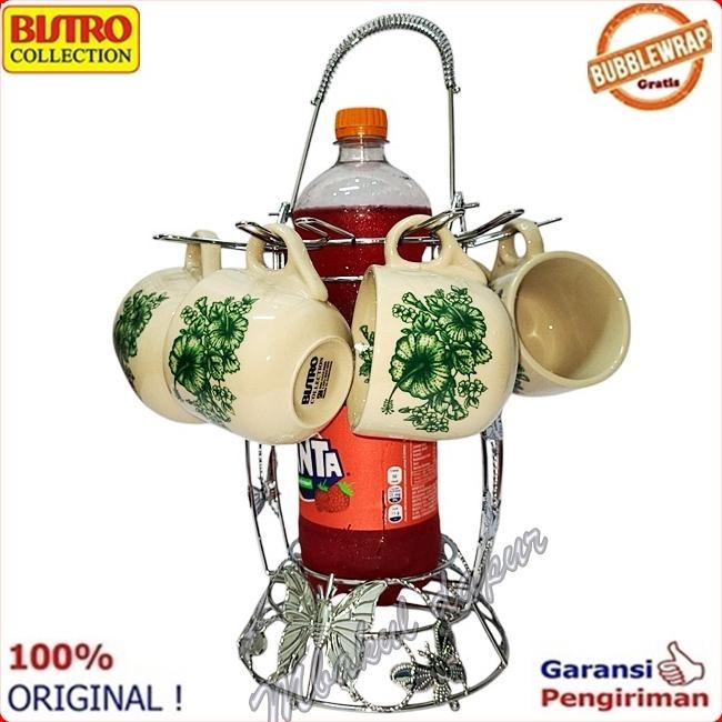 Rak Gelas Gantungan Alat Minum Gantungan Cangkir Alat Minum Stainless Bistro Kualitas Tebal