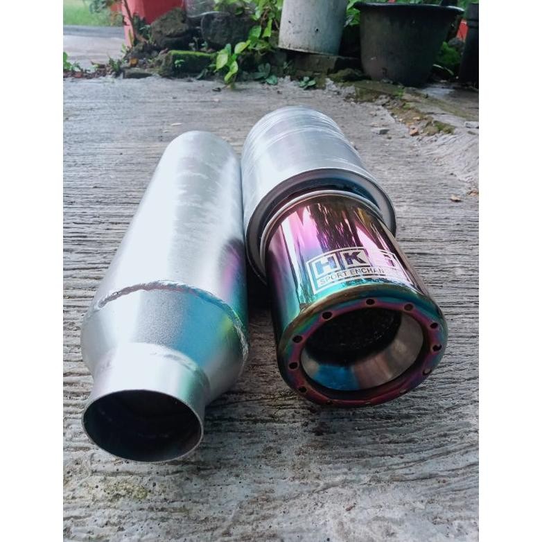 Knalpot Mobil Racing HKS Gronel+Resonator Type Suara Bass Adem Ulem Cocok Digunakan Untuk Semua Jeni