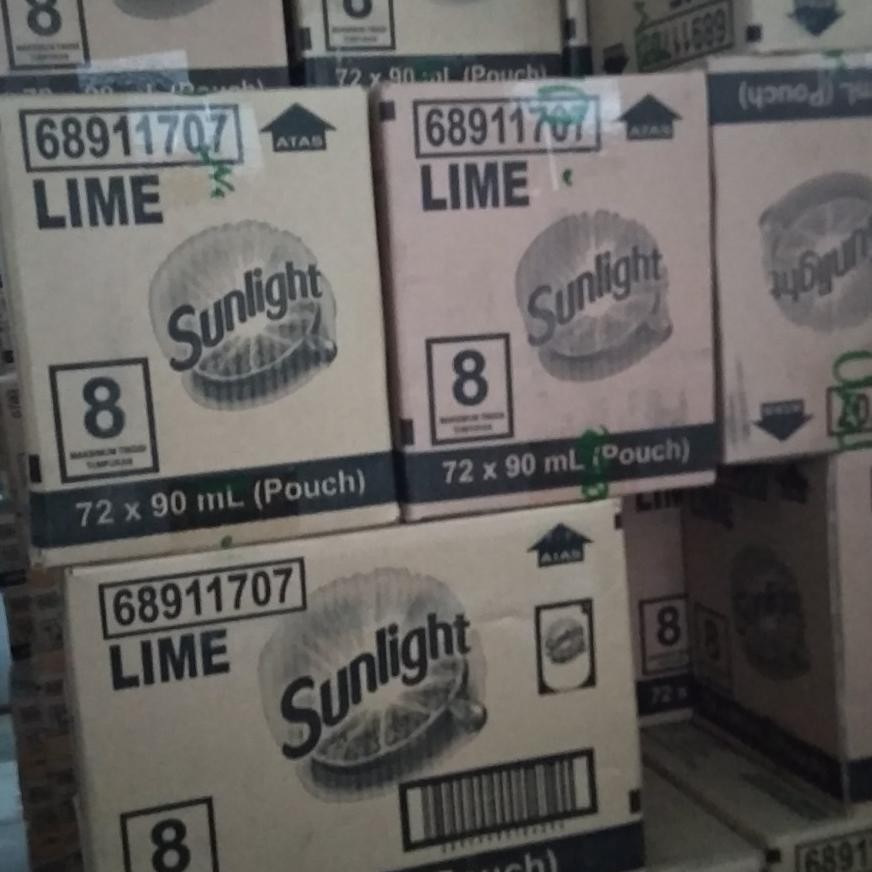 1 Dus Sunlight Jeruk Nipis 90 Ml x 72 Pouch