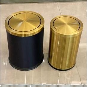 Tong Sampah Gold SS304/ Rubbish Can/Tempat Sampah Kamar Mandi Gold,Hitam Gold