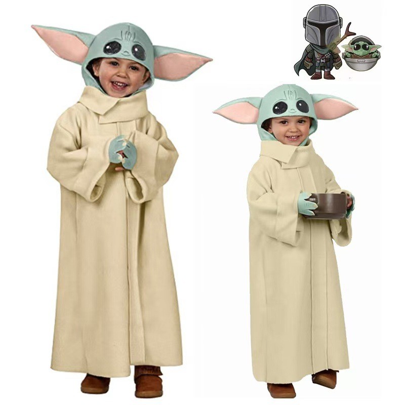 Halloween Yoda Baby Clothes Children's Clothes cosplay Star Wars Alien Children's Stage Performance 