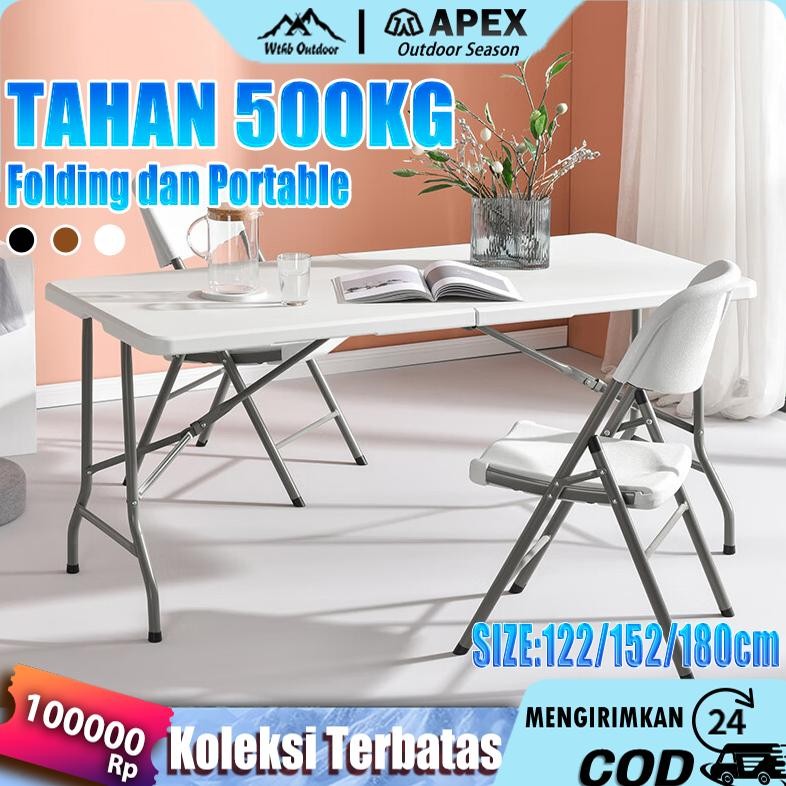 Meja Lipat Portable Meja Lipat Plastik Meja Lipat Outdoor Meja Serbaguna besar Makan Meja meja lipat