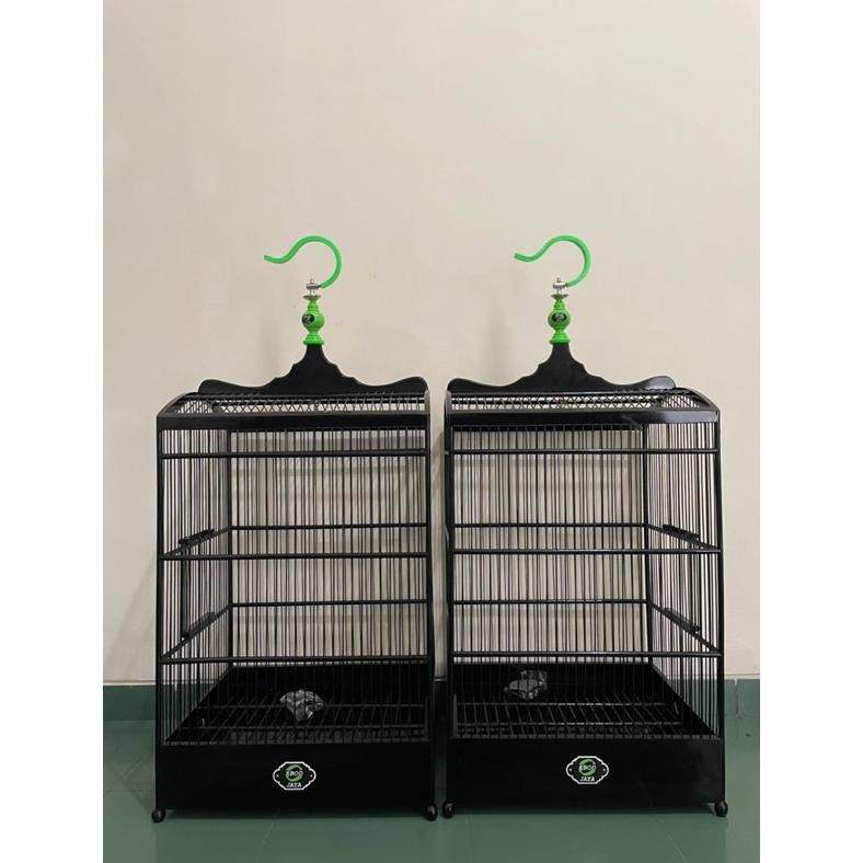 Sangkar Kandang Burung Kotak Hitam No 1, 2, 3 Ebod Jaya Original Asli