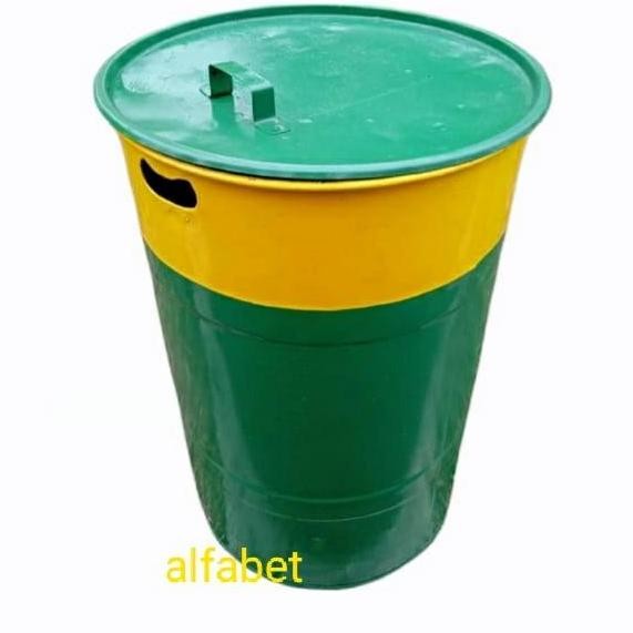 drum besi 60 L /kaleng/tong sampah/tempat sampah/tempat bakar sampah