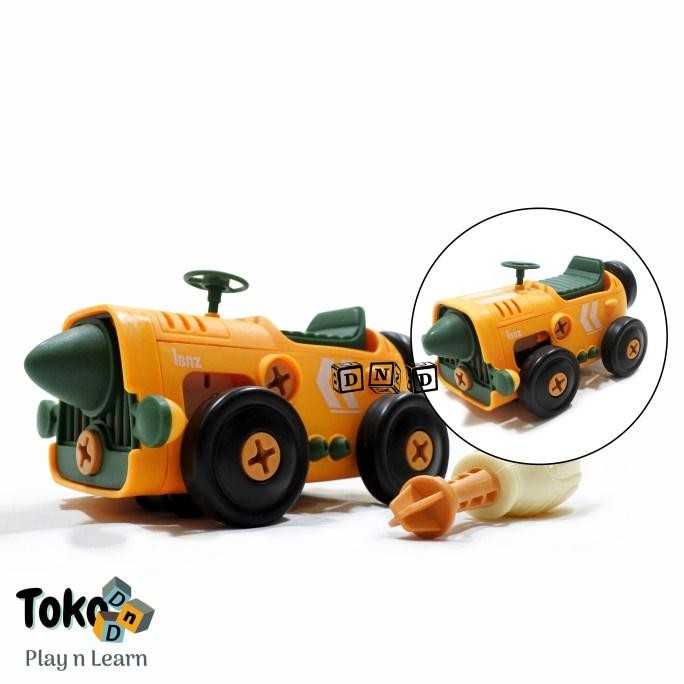DIY Mainan Bongkar Pasang Anak Electric Vehicle Toy Addict Retro Car Mobil Classic