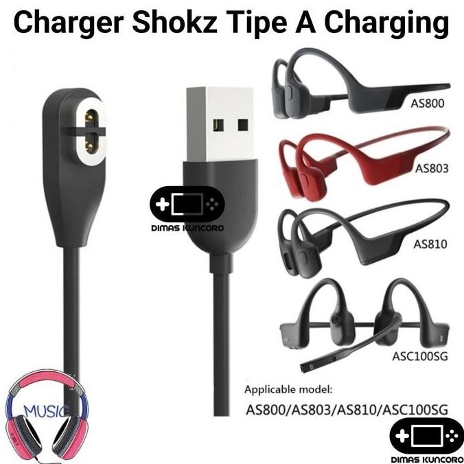 DI59 - Charger Shokz Tipe A Charging kabel usb aftershokz opencomm asc100 asc102 asc100sg open comm