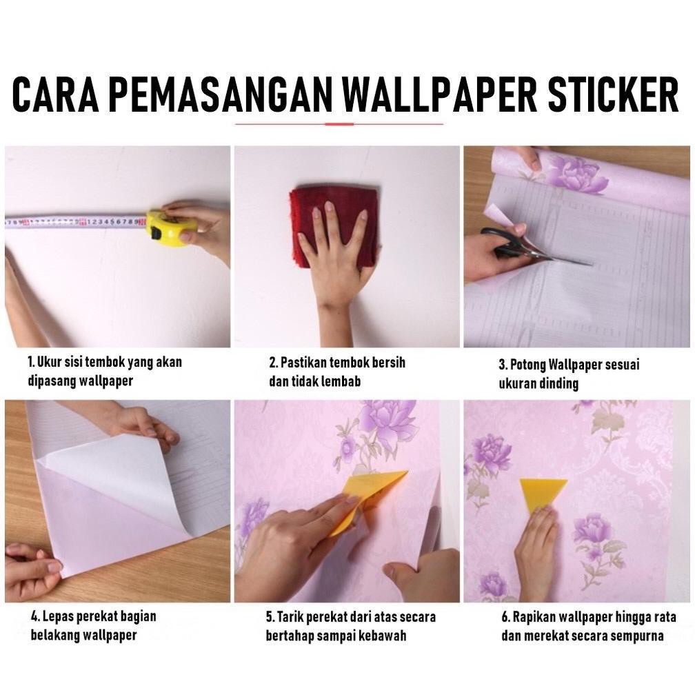 PAKET 5 ROLL Wallpaper Stiker Dinding Teralis 3d Dasar Hitam Ukuran 45Cm X 10M Wallpaper Rika