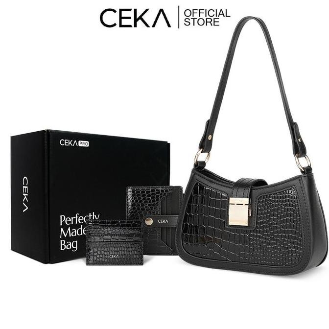 Ceka Pro Tas Shoulder Bag Wanita Handbag Original Branded Paket Hemat Hampers - Laila Gift Set