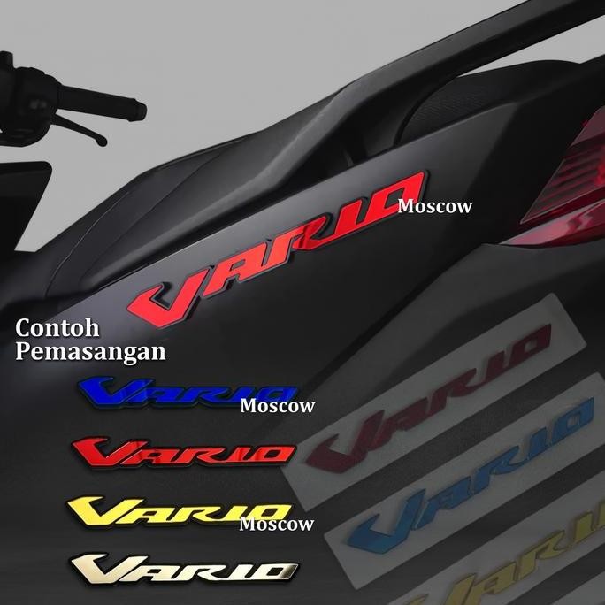 DF89>> EMBLEM VARIO SET 2 PCS EMBLEM LOGO 3D TIMBUL CLICK EMBLEM BADGE LOGO BODY / HONDA CLICK THAIL