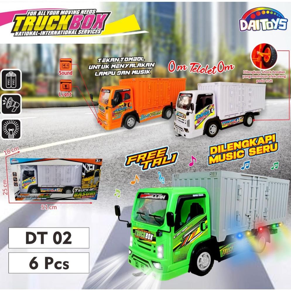 MAINAN ANAK TRUCK BOX BASURI JUMBO BASURI TELOLET / MAINAN MINIATUR TRUCK BOX OLENG BASURI VIRAL / M