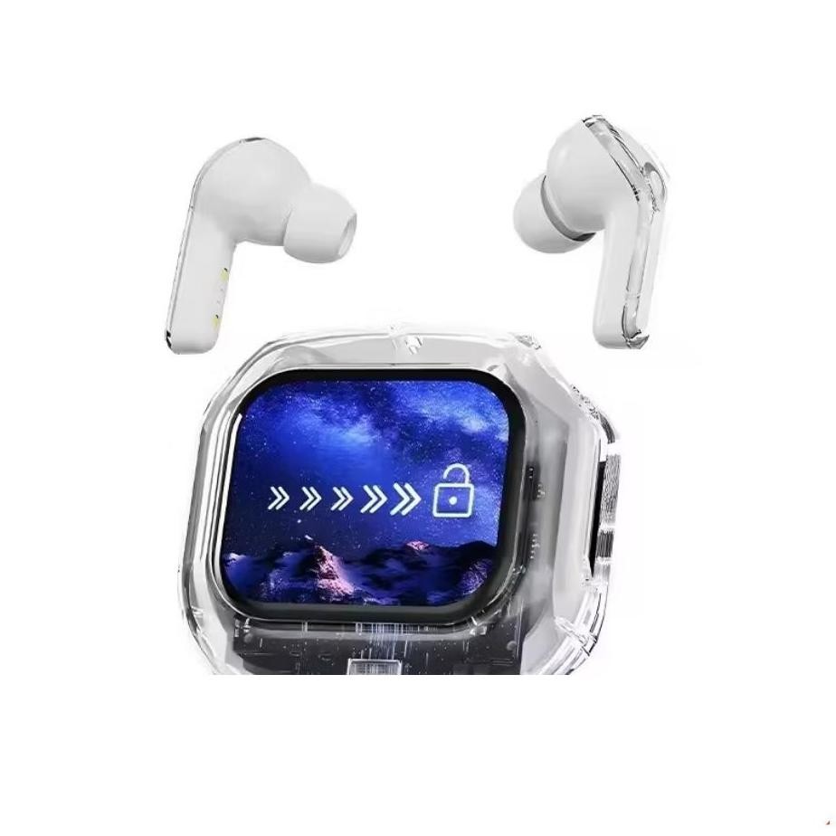 TWS Intelligent Touch Color Screen Wireless Bluetooth 5.4 Earphones Crystal Call Earphones TWS Earbu