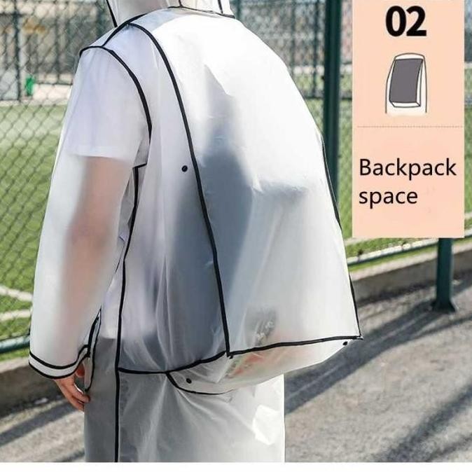 (Best) Jas Hujan Korea Transparan Pria Wanita Mantel Hujan Ponco Dewasa