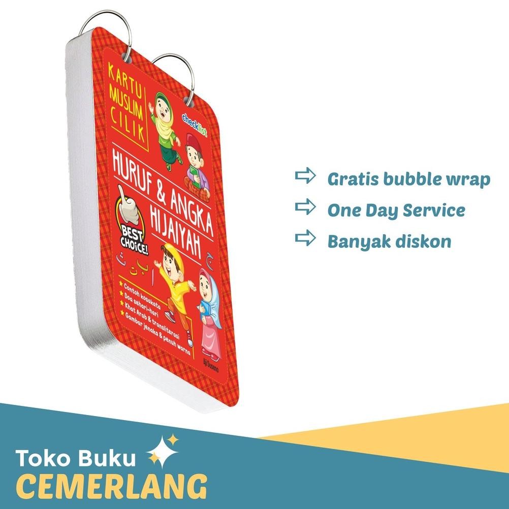 Flashcard Kartu Anak Muslim Cilik Belajar Huruf dan Angka Hijaiyah