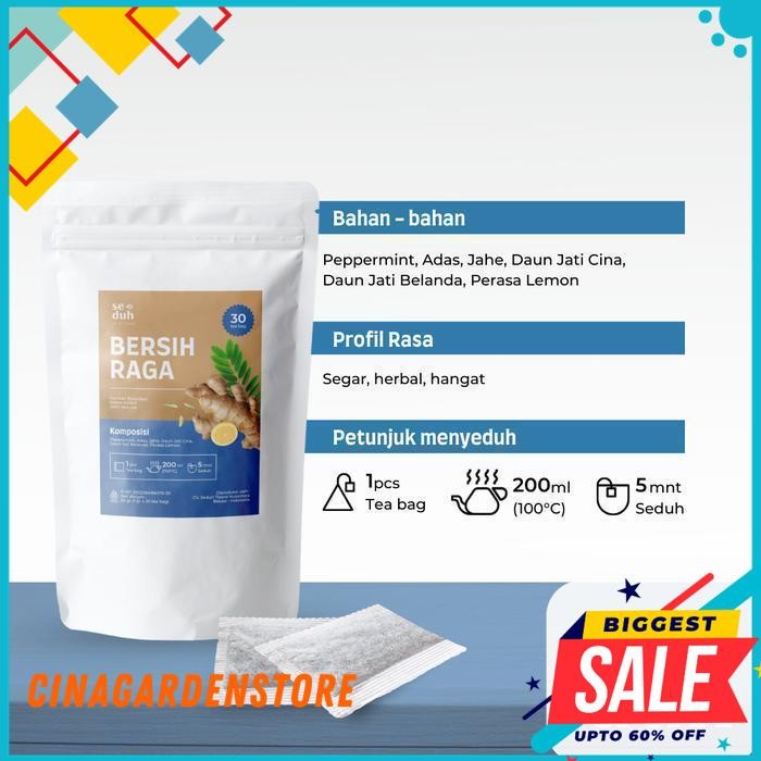 

TEH HERBAL BERSIH RAGA TEH DETOX | TEH HERBAL MELANCARKAN PENCERNAAN | 30 TEA BAG PROMO TERBARU