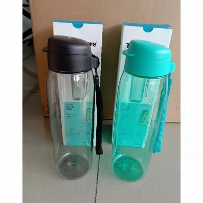 (Best) Botol minum tupperware h2go 750ml straw h 2go