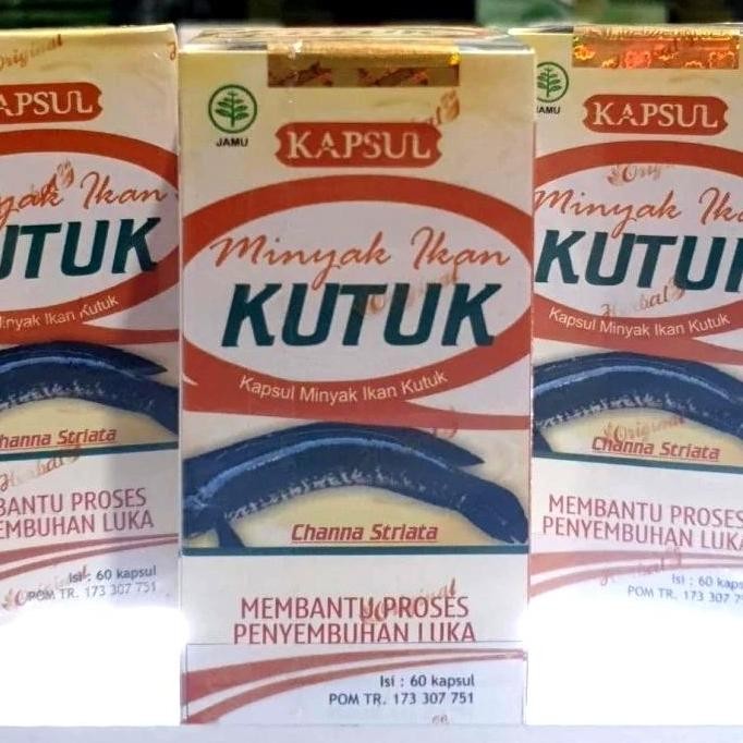 TERBARU - Minyak ikan Kutuk ikan Gabus Tazakka 60 kapsul mengandung Protein Albumin untuk percepat p