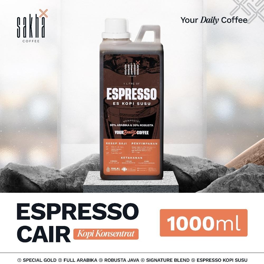 relaydasbord - espresso cair 1 liter minuman kopi susu kekinian konsentrat coffee