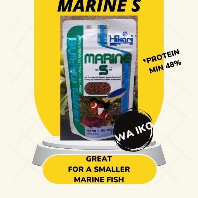 HIKARI MARINE S 50 GRAM PAKAN PELET IKAN LAUT KECIL NEMO BADUT DLL