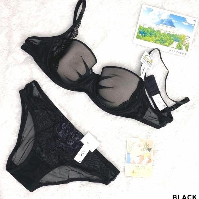 BRA SET RHETO BLACK (VICTORIA SECRETS PIERRE CARDIN LASENZA LULUDI H&M