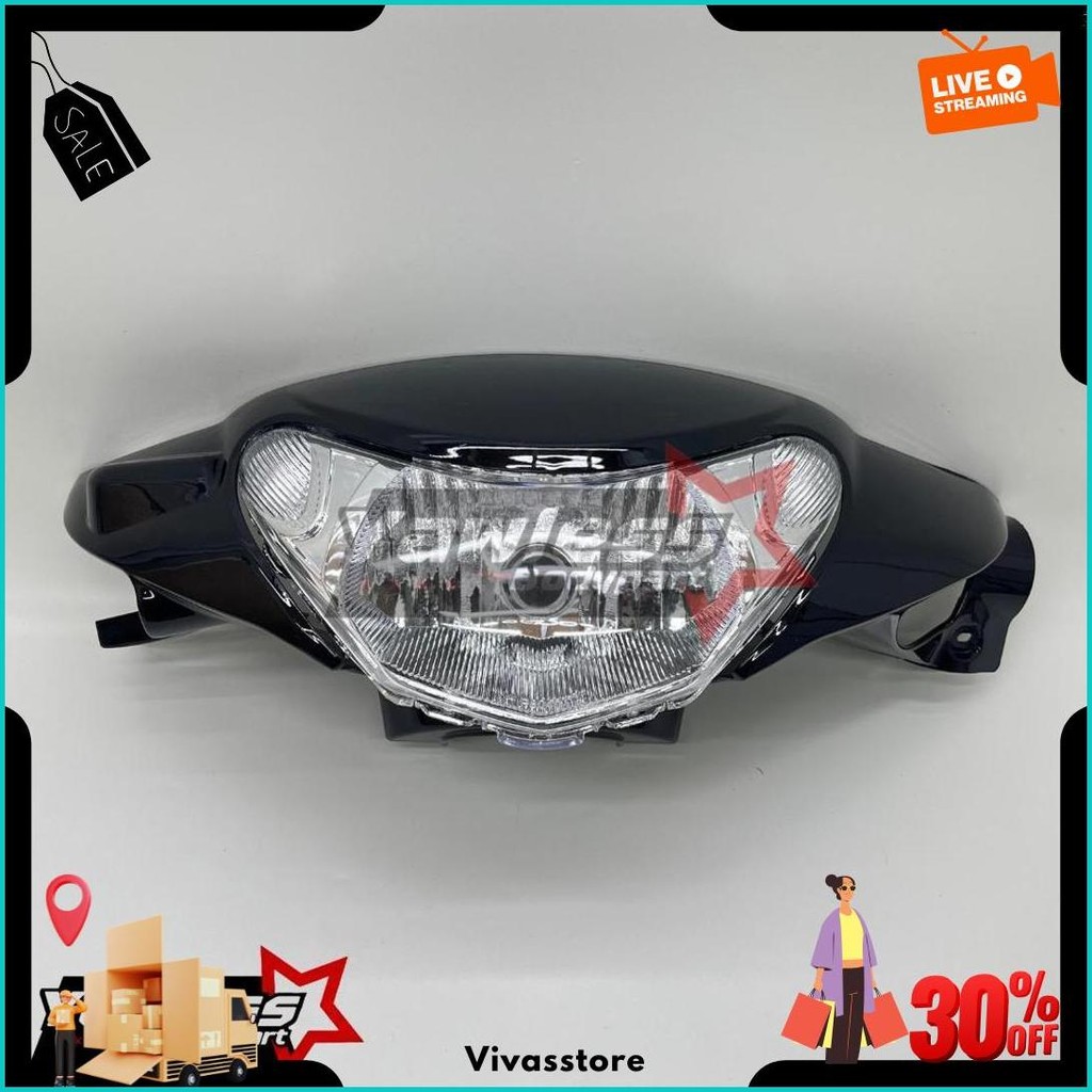 Totok Depan Mio Smile Warna Hitam / Batok Mio Smile / Batok Mio Smile Full Set Original Produk