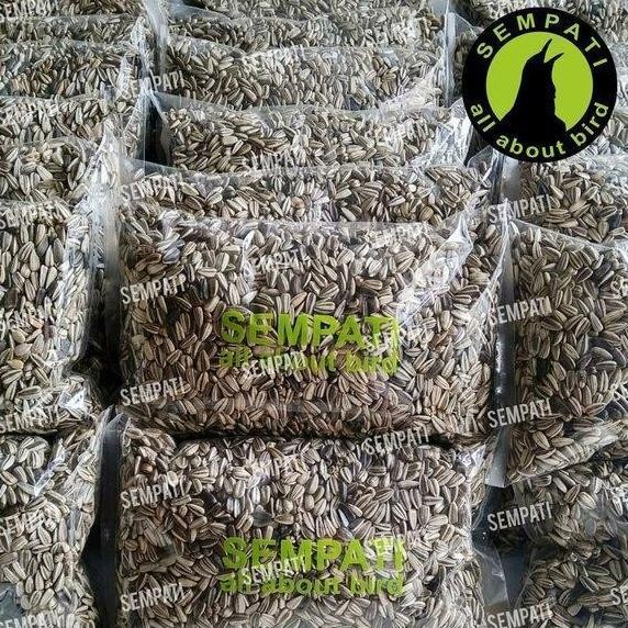 

New SEMPATI Biji Kuaci Kwaci Hitam Sun Flower Seed Bunga Matahari Pakan Makanan Burung Lovebird Hamster BBMTH