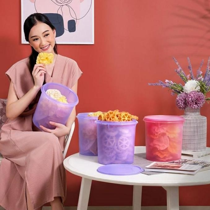 (Best) Tupperware Midi Canister Toska Toples Kerupuk Besar