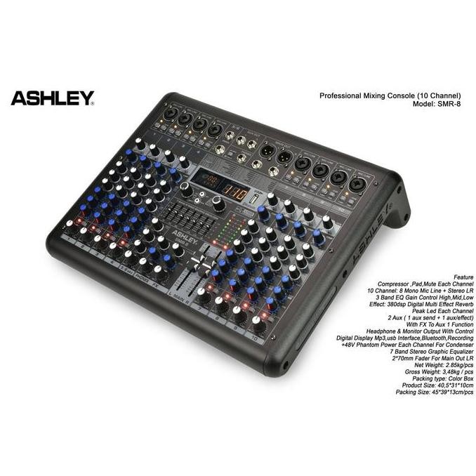 Mixer Audio Ashley Smr6 Smr 6 (6Channel) Original Ashley