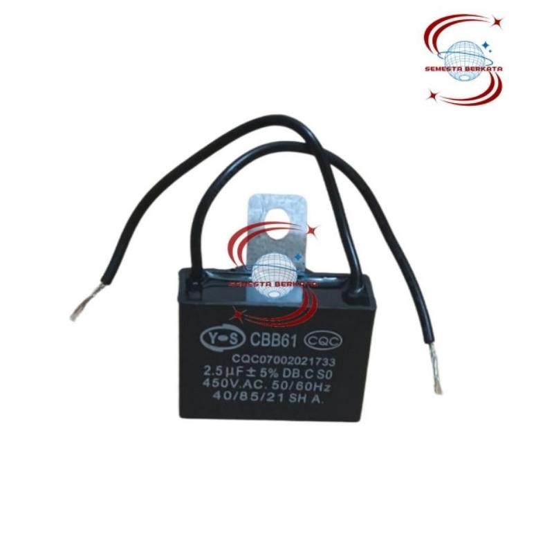 Gf21 Kapasitor Kipas Angin Cbb61 1.5Uf 1.8Uf 2Uf 2.5Uf 450V Dinamo Kipas Angin Kotak 1.8Mikro Fan Mo