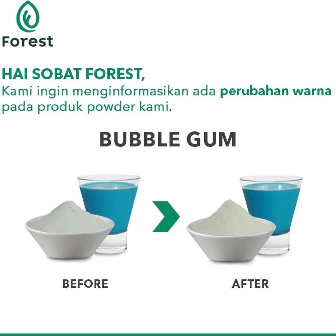 

New Bubuk Minuman BUBBLE GUM Powder - FOREST Bubble Drink