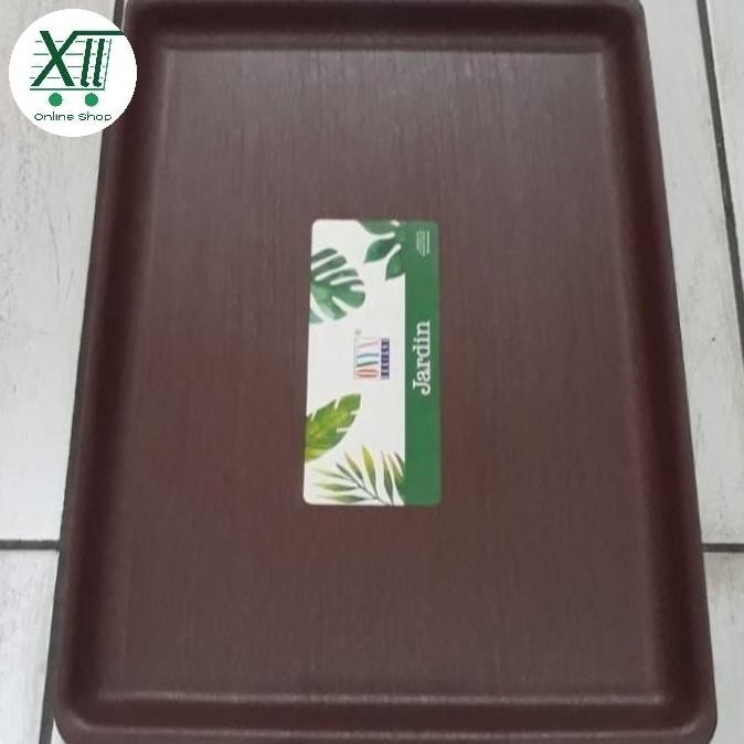 Onyx F~3004 Mediena Tray 44X32 Cm Nampan Baki Melamin Motif Kayu Coklat