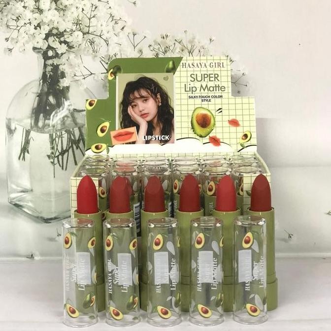 [ 1Lusin ] Lipstik Hasaya Girl Avocado / Lip Matte Hasaya 12Pcs Original