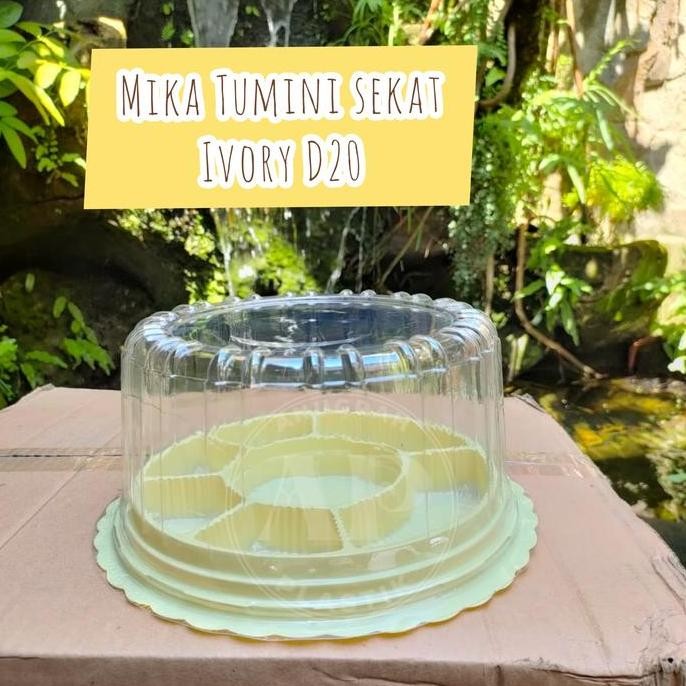 Mika Tumini Sekat 7 Uk 20 Ivory / Coklat /Mika Tumpeng Mini Per Karton