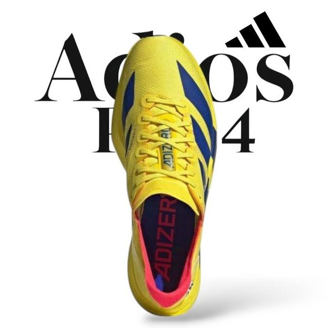 New  adidas Adizero Adios Pro 4 'Yellow Navy' JR6373 Mens