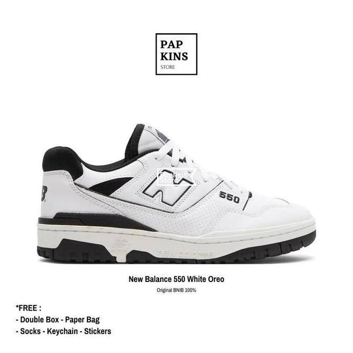New  sepatu new balance 550 whitte oreo original brand new in box