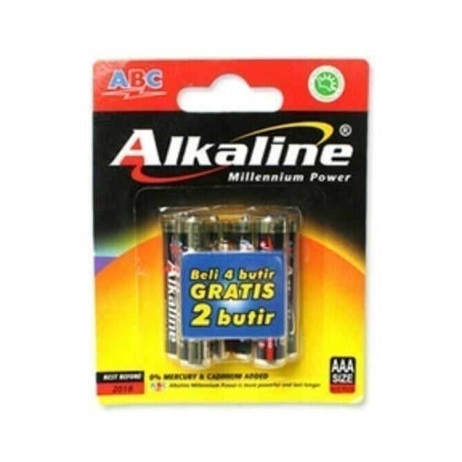 Baterai/Batre/Battery/Batre Alkaline Abc Aaa Isi 6 (Kecil)