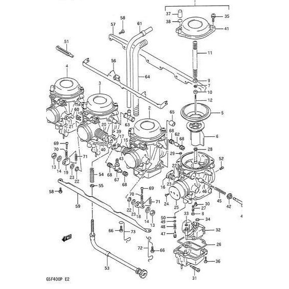 Suzuki GSF400 Bandit O Ring untuk Setelan Angin Karburator SGP murah
