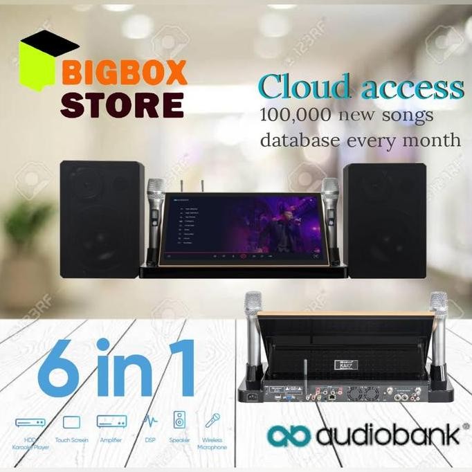 Audiobank Kaio Karaoke All In One Player Microphone Wireless