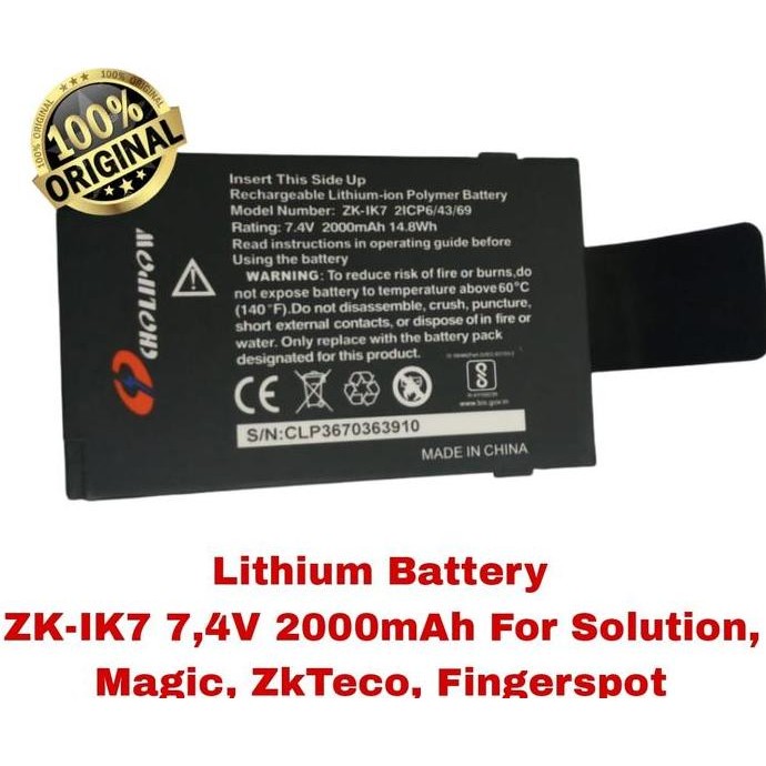 Lithium Battery Zk-Ik7 Fingerspot New Elegant Hybrid Pro Magic Baterai