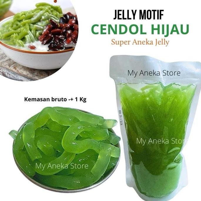 New jelly motif CENDOL 1KG/ Cendol pelangi / cendol / jelly potter /jelly pelangi merk super aneka j