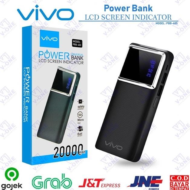 Berkualitas Powerbank Vivo 20.000Mah Lcd Screen Indikator Original