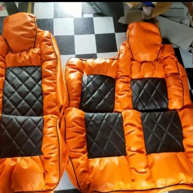 Sarung jok kanan kiri 1 set full, model sofa cover jok truk canter ragasa hino dutro dyna elf macan 