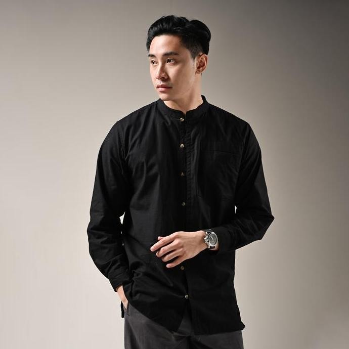 (Good) SYAM Black by Kaum Adam - Kemeja koko modern lengan panjang