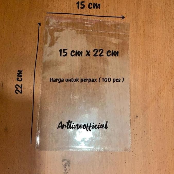 

Plastik Mika Cover Ukuran 15 X 22 Cm Isi 100 Pcs | Nametag|Idcard | Gantungan Id