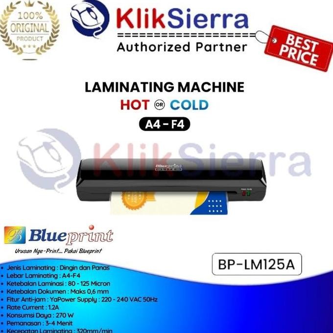 

Mesin Laminating BLUEPRINT LM125A Hot & Cold BP-LM125A Machine A4 F4 BIM